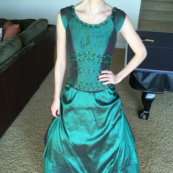 Green formal dress