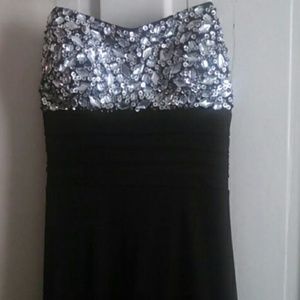 Black dress with beaded top