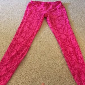 Athletes pink workout pants