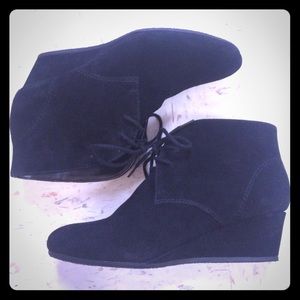 Nine West Wedge Booties- Black