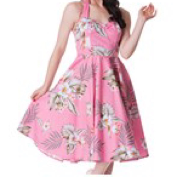 Hell bunny pinup dress pink