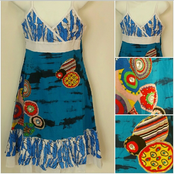 "Sail away" Urban Chic artsy patchwork dress NWT - Picture 3 of 4