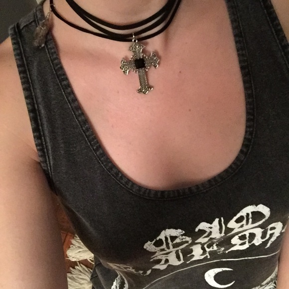Dollskill Jewelry - Ornate cross choker Dollskill Jewelry - Ornate cross choker