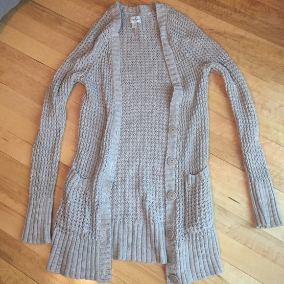 ae tan cardigan