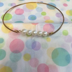 Bronze pearl bangle hand made