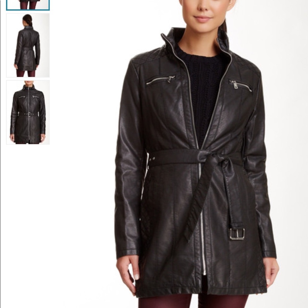 ✅❌SOLD❌✅NWT Kenneth Cole Faux Leather Coat🛍✨