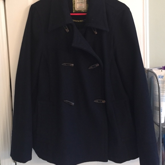 Old navy pea coat, navy XL