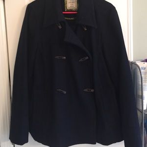 Old navy pea coat, navy XL
