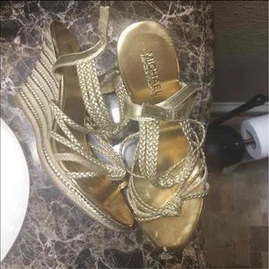Michael Kors gold sandals size 7