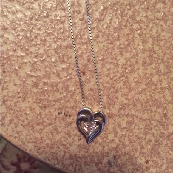 Pink Diamond Heart Necklace