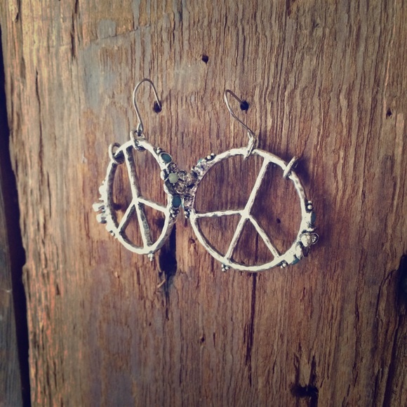 Lucky Brand Peace Earrings