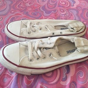 White folded back Chuck Taylor's