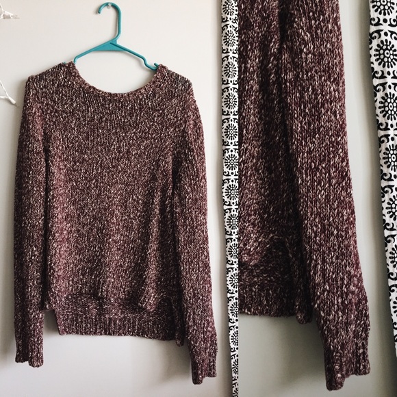 Brandy Melville Sweaters - Brandy Melville Maroon Cable Knit Sweater