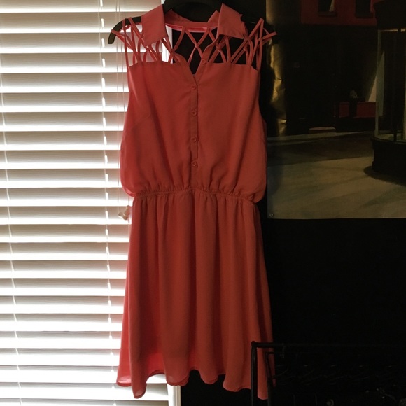 Coral colored dress