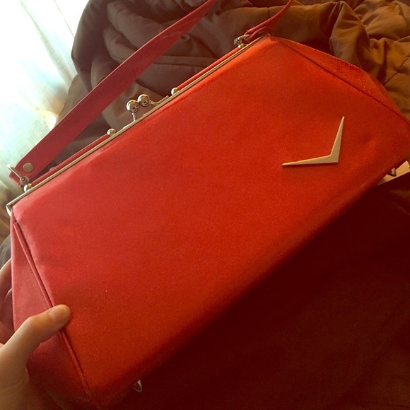 Lux deville sparkly red retro handbag