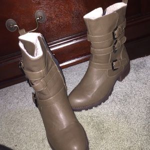 short brown boots