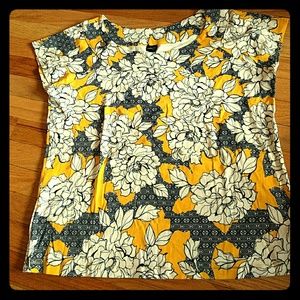 Rafaella cap sleeve floral pattern top