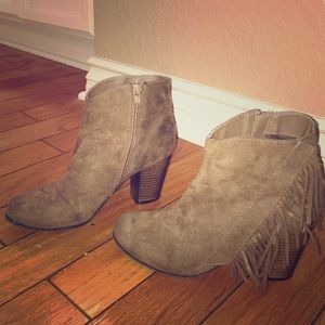 Brown swaude booties