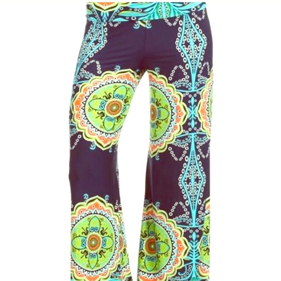 Sugar Rock Patterned Palazzo Pants