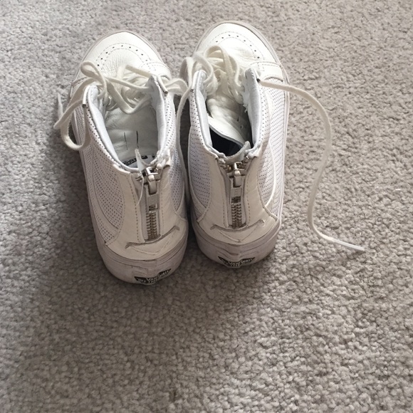 Slim white skate highs