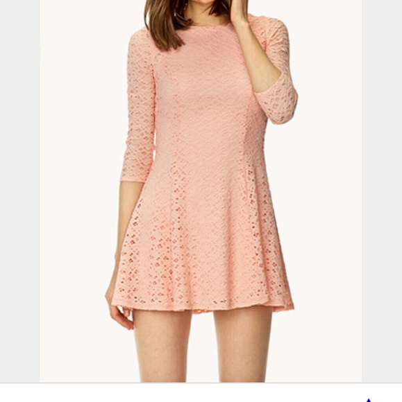 Forever 21 Pink Lace Mini Dress