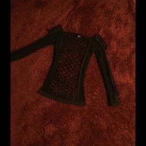 Black Fish Net Top