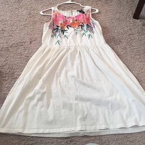 Cream Floral Dress