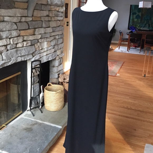 Elegant ankle length black dress