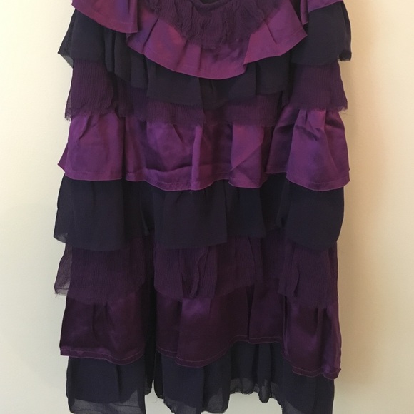 Free People Purple Ruffle Top - Picture 3 of 4