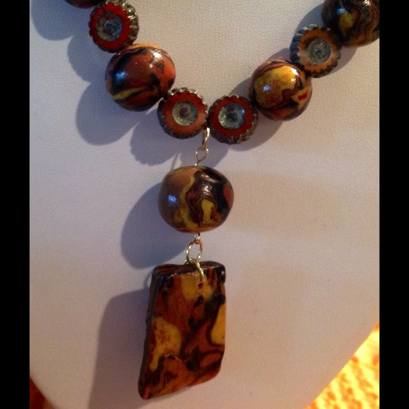 💕Handmade Polymer Clay Necklace - Picture 2 of 2