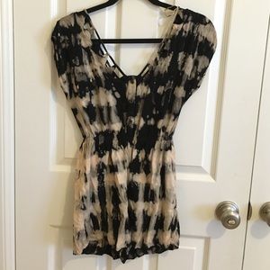 Tie dye romper with sleeves