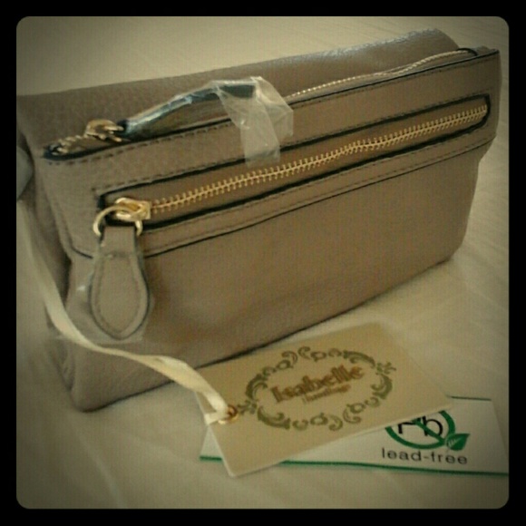 Textured Taupe Clutch Purse