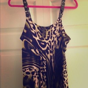 Slinky Animal Print Maxi Dress
