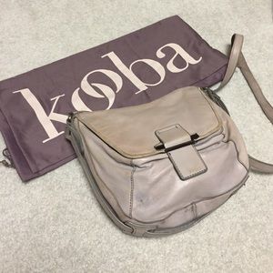 Authentic leather Kooba Gary cross body- gray