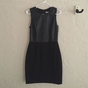 Banana Republic, Size 6, Black Dress, Faux Leather