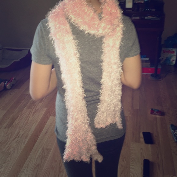 Soft pink multi ware scarf