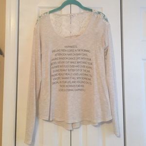 Long sleeve this cream colored sweater