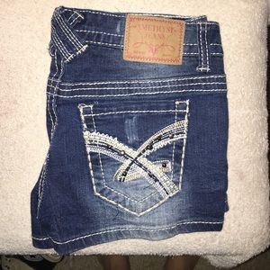 Amethyst Jean shorts dark wash