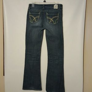 Hydraulic jeans...distressed look.