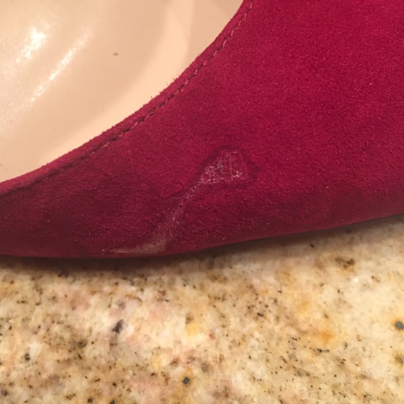 Red Suede Ankle strap shoes - Picture 4 of 4