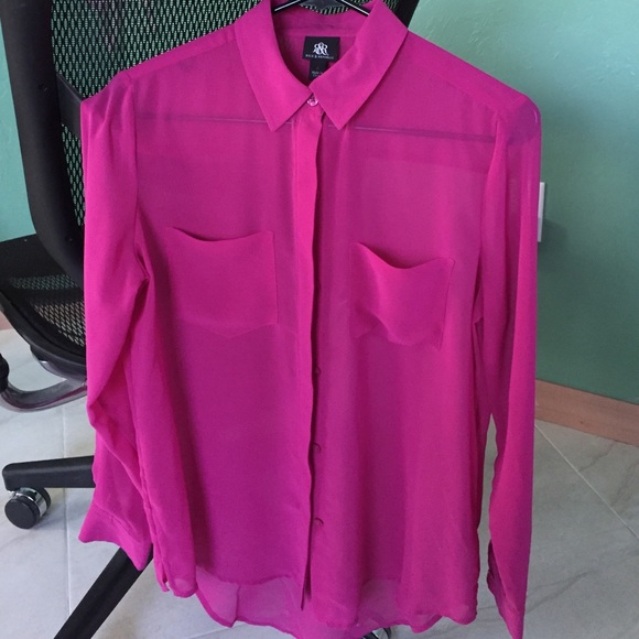Sheer Fuchsia Rock and Republic Long Sleeve