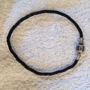 Pandora Bracelet Black Leather