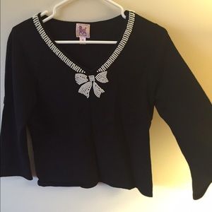 bow collar sweater