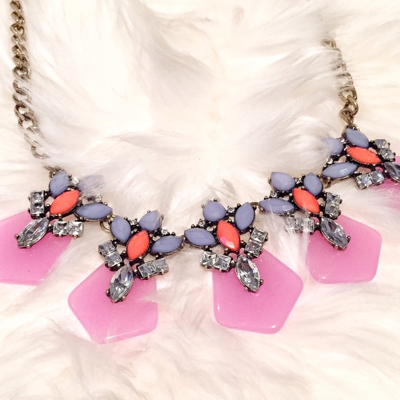 Baublebar Pink/Cornflower Blue/Orange Necklace - Picture 2 of 3