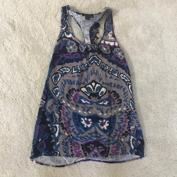 Patterned tank with ruffle back detail - Picture 2 of 6
