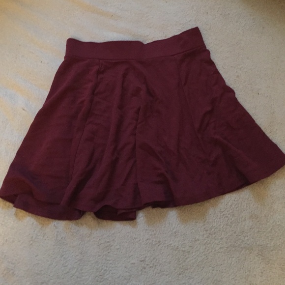 Burgundy skater skirt