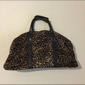 Vintage leopard duffle bag