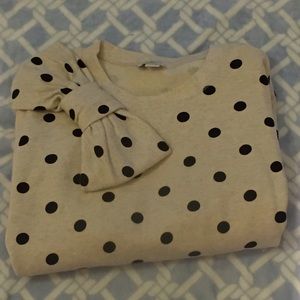 Kate Spade bow cotton pullover! 💗💗