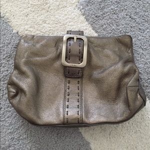 Cole Haan metallic leather clutch