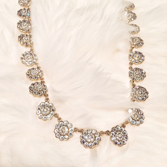 JCrew Gemstone Flowers Ribbon Tie Necklace - Picture 2 of 4